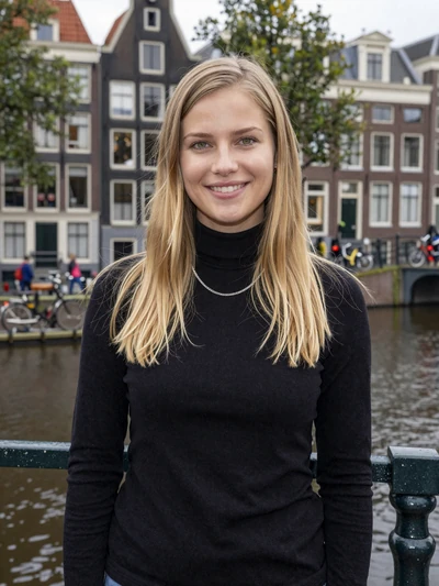 Sophie, 25, Dutch woman on Amsterdam canal bridge - Netherlands dating profile