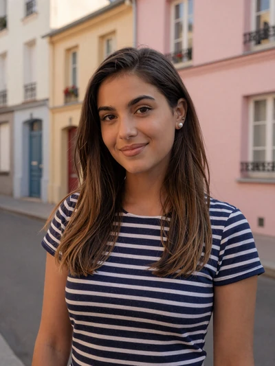 Camille, 26, French woman on a Parisian street - meet French women for dating
